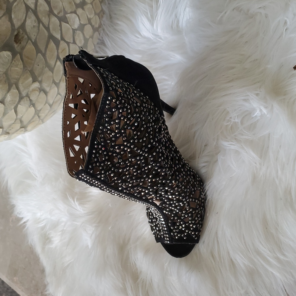 Zigi soho black studded open toe bootie size 7.5 - Picture 15 of 17